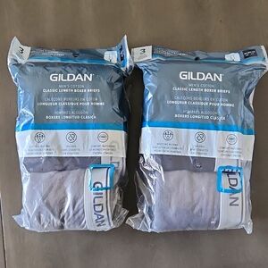 Gildan Classic Length Comfort Cotton Boxer Briefs Men's Size 3XL 2 Lot 3 Pack